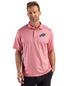 Buffalo Bills Rivalries Cutter & Buck Pike Recycled Lattice Print Mens Polo Red Front Thumbnail Image