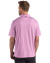 Pittsburgh Steelers Mono Cutter & Buck Pike Recycled Lattice Print Mens Polo Gelato Fuchsia Back Thumbnail Image