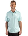 New York Giants Monochromatic Cutter & Buck Pike Recycled Lattice Print Mens Polo Fresh Mint Front Thumbnail Image