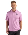 Tennessee Titans Mono -  Cutter & Buck Pike Recycled Lattice Print Mens Polo Gelato Fuchsia Front Thumbnail Image