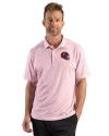 Kansas City Chiefs NFL Helmet Cutter & Buck Pike Recycled Fern Print Mens Polo Red Front Thumbnail Image