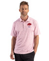 Buffalo Bills Historic Cutter & Buck Pike Recycled Fern Print Mens Polo Red Front Thumbnail Image