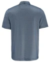 View image 6: Navy Midshipmen Cutter & Buck Pike Recycled Lattice Print Mens Polo Navy Blue Mannequin Back