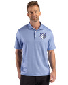 Saint Louis Billikens Cutter & Buck Pike Recycled Lattice Print Mens Polo Tour Blue Front Thumbnail Image