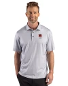 Auburn Tigers Alumni Cutter & Buck Pike Recycled Lattice Print Mens Polo Elemental Grey Front Thumbnail Image