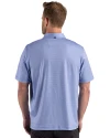 Kansas Jayhawks Alumni Cutter & Buck Pike Recycled Lattice Print Mens Polo Tour Blue Back Thumbnail Image