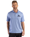 Creighton Bluejays Cutter & Buck Pike Recycled Lattice Print Mens Polo Tour Blue Front Thumbnail Image