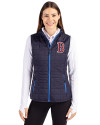 Boston Red Sox Cutter & Buck Rainier PrimaLoft® Womens Eco Insulated Full Zip Puffer Vest Dark Navy Front Thumbnail Image