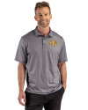Tennessee Tech Golden Eagles Cutter & Buck Pike Recycled Lattice Print Mens Big & Tall Polo Black Front Thumbnail Image