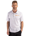 Tennessee Volunteers Alumni Cutter & Buck Pike Recycled Fern Print Mens Big & Tall Polo Polished Medium Gray Front Thumbnail Image