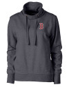 Boston Red Sox Cutter & Buck Saturday Cotton Blend Womens Funnel Neck Sweatshirt Charcoal Heather Mannequin Thumbnail Image