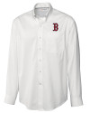 Boston Red Sox Cutter & Buck Epic Easy Care Fine Twill Mens Long Sleeve Dress Shirt White Mannequin Thumbnail Image