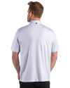 Delaware State Hornets Cutter & Buck Pike Recycled Fern Print Mens Big & Tall Polo Atlas Light Blue Back Thumbnail Image