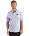 Florida Gators Cutter & Buck Pike Recycled Fern Print Mens Polo Chelan Blue Front Thumbnail Image