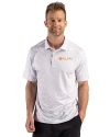 Tennessee Volunteers Alumni Cutter & Buck Pike Recycled Fern Print Mens Polo Polished Medium Gray Front Thumbnail Image