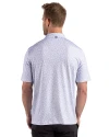 Spelman College Jaguars Cutter & Buck Pike Recycled Fern Print Mens Polo Chelan Blue Back Thumbnail Image