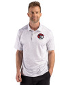Winston-Salem State Rams Cutter & Buck Pike Recycled Fern Print Mens Polo Polished Medium Gray Front Thumbnail Image