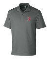 Boston Red Sox Cutter & Buck Genre Textured Solid Mens Polo Elemental Grey Mannequin Thumbnail Image