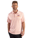 Virginia Tech Hokies Cutter & Buck Pike Recycled Fern Print Mens Polo College Orange Front Thumbnail Image