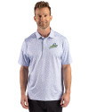 Florida Gulf Coast Eagles - Cutter & Buck Pike Recycled Fern Print Mens Polo Chelan Blue Front Thumbnail Image