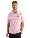 Bradley Braves Cutter & Buck Pike Recycled Fern Print Mens Polo Red Front Thumbnail Image