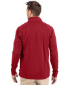 Oklahoma Sooners 2026 NCAA Mens Baseball College World Series Champions Cutter & Buck Adapt Recycled Soft Knit Stretch  Mens Quarter Zip Pullover Cardinal Red Back Thumbnail Image