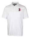 Boston Red Sox Cutter & Buck Advantage Tri-Blend Jersey Mens Pocket Polo White Mannequin Thumbnail Image