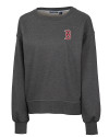 Boston Red Sox Cutter & Buck Saturday Cotton Blend Womens Crew Neck Sweatshirt Charcoal Heather Mannequin Thumbnail Image