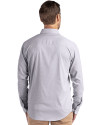 Los Angeles Rams  - Cutter & Buck Skyline Recycled Pinstripe Mens Big & Tall Long Sleeve Button Down  Dress Shirt Elemental Grey/White Back Thumbnail Image