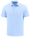 Cutter & Buck Virtue Recycled Heathered Featherlight Pique Mens Pocket Polo Atlas Heather Mannequin Thumbnail Image