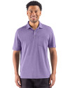 Cutter & Buck Virtue Recycled Heathered Featherlight Pique Mens Pocket Polo College Purple Heather Front Thumbnail Image