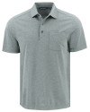 Cutter & Buck Virtue Recycled Heathered Featherlight Pique Mens Pocket Polo Hunter Heather Mannequin Thumbnail Image