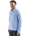 Cutter & Buck Virtue Recycled Heathered Featherlight Pique Mens Quarter-Zip Pullover Atlas Heather Side Thumbnail Image