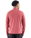 Cutter & Buck Virtue Recycled Heathered Featherlight Pique Mens Quarter-Zip Pullover Red Heather Back Thumbnail Image