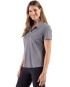 Cutter & Buck Virtue Recycled Heathered Featherlight Pique Womens Polo Black Heather Side Thumbnail Image