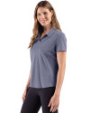 Cutter & Buck Virtue Recycled Heathered Featherlight Pique Womens Polo Navy Blue Heather Side Thumbnail Image