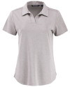Cutter & Buck Virtue Recycled Heathered Featherlight Pique Womens Polo Polished Heather Mannequin Thumbnail Image
