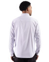 Cutter & Buck Skyline Windowpane Recycled Long Sleeve Button Down Mens Dress Shirt Elemental Grey Back Thumbnail Image