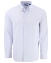 View image 12: Cutter & Buck Skyline Windowpane Recycled Long Sleeve Button Down Mens Dress Shirt French Blue Mannequin