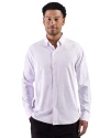 View image 19: Cutter & Buck Skyline Windowpane Recycled Long Sleeve Button Down Mens Dress Shirt Red Front