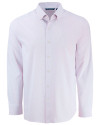 Cutter & Buck Skyline Windowpane Recycled Long Sleeve Button Down Mens Dress Shirt Red Mannequin Thumbnail Image