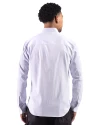 Cutter & Buck Skyline Windowpane Recycled Long Sleeve Button Down Mens Big & Tall Dress Shirt Navy Blue Back Thumbnail Image