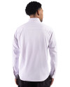Cutter & Buck Skyline Windowpane Recycled Long Sleeve Button Down Mens Big & Tall Dress Shirt Red Back Thumbnail Image