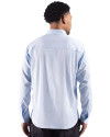 Cutter & Buck Skyline End on End Recycled Long Sleeve Mens Dress Shirt  Atlas Light Blue Back Thumbnail Image