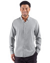 Cutter & Buck Skyline End on End Recycled Long Sleeve Mens Dress Shirt  Black Front Thumbnail Image