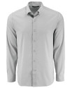 Cutter & Buck Skyline End on End Recycled Long Sleeve Mens Dress Shirt  Black Mannequin Thumbnail Image