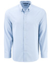 Cutter & Buck Skyline End on End Recycled Long Sleeve Mens Dress Shirt  Tour Blue Mannequin Thumbnail Image