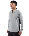 Cutter & Buck Skyline End on End Recycled Long Sleeve Mens Big & Tall Dress Shirt  Black Side Thumbnail Image