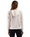 Cutter & Buck Drift Epic Versatility Recycled Textured Knit Womens Half Zip Hooded Pullover Shell Back Thumbnail Image