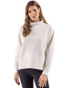 Cutter & Buck Drift Epic Confidence Recycled Textured Knit Womens High Neck Pullover Shell Front Thumbnail Image